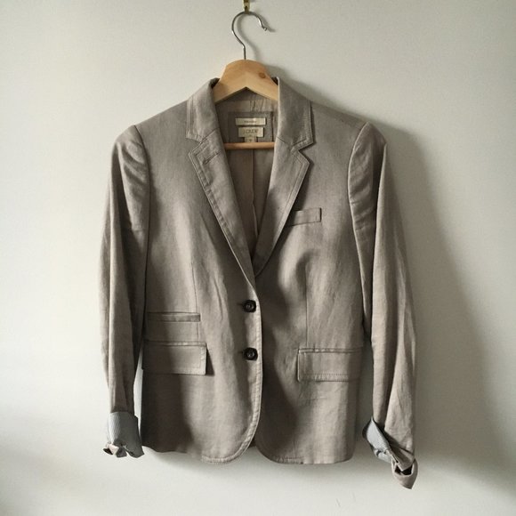 J. Crew Factory Jackets & Blazers - J.Crew Linen 'Schoolboy' Blazer
